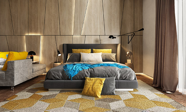Contemporary master bedroom design
