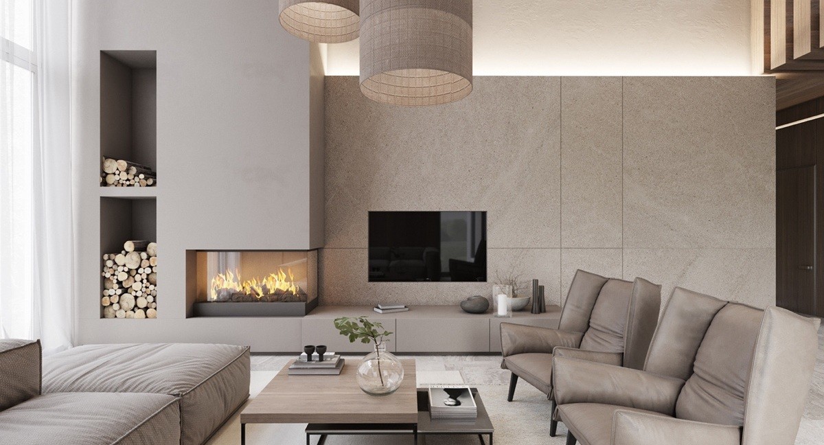 Beige luxury home marble wall panel texture for living room feature wall approval