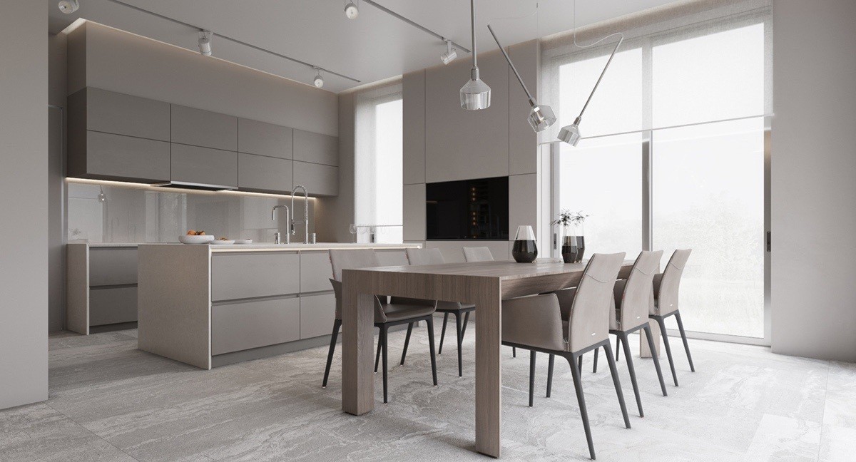 Beige luxury home interior stone furniture and low table material coordination
