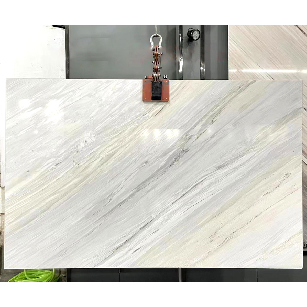 Modern gray artificial stone slab photo for engineered stone manufacturer approval