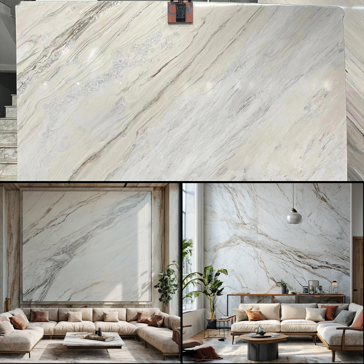 White Golden Sand Marble