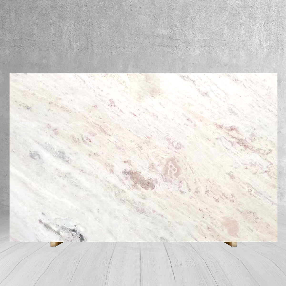 Luxury White Pink Marble Slab For Kitchen Island Countertop 