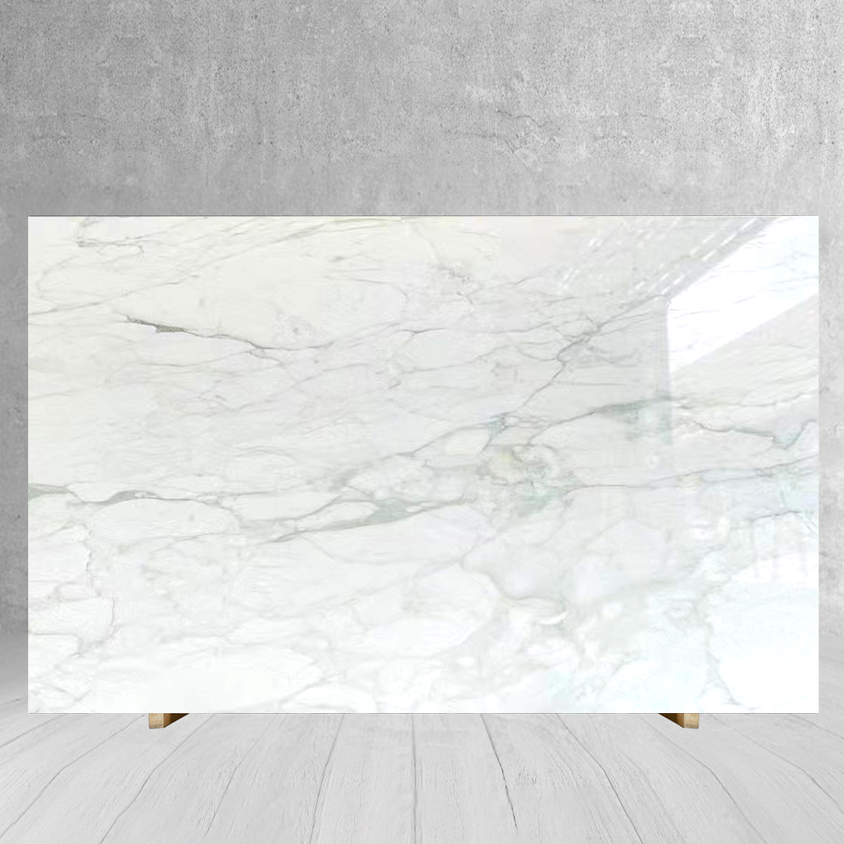 Luxury Calactta White Marble Slab For Interior Wall Panel Ba