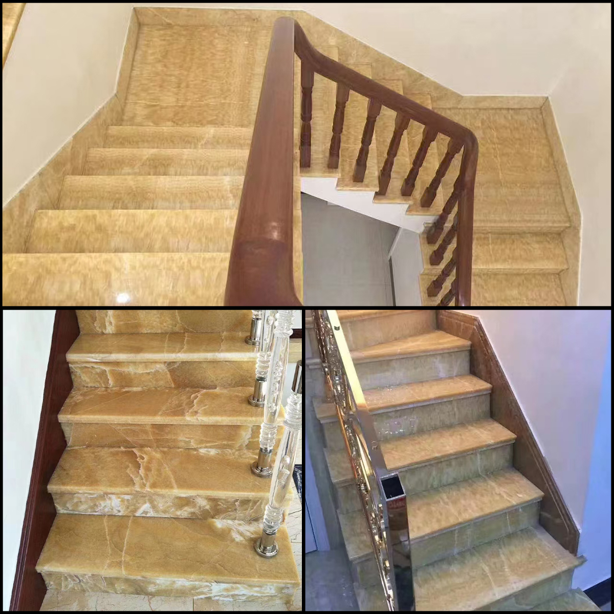 Light Brown Yellow Onyx slab for stair, wall and vanity