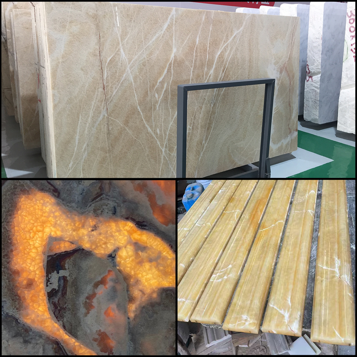 Light Brown Yellow Onyx slab for stair, wall and vanity