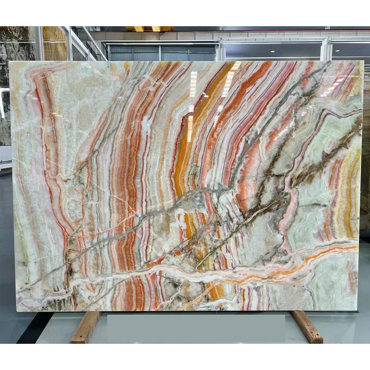 Rainbow Onyx slab for wall, tile and vanity