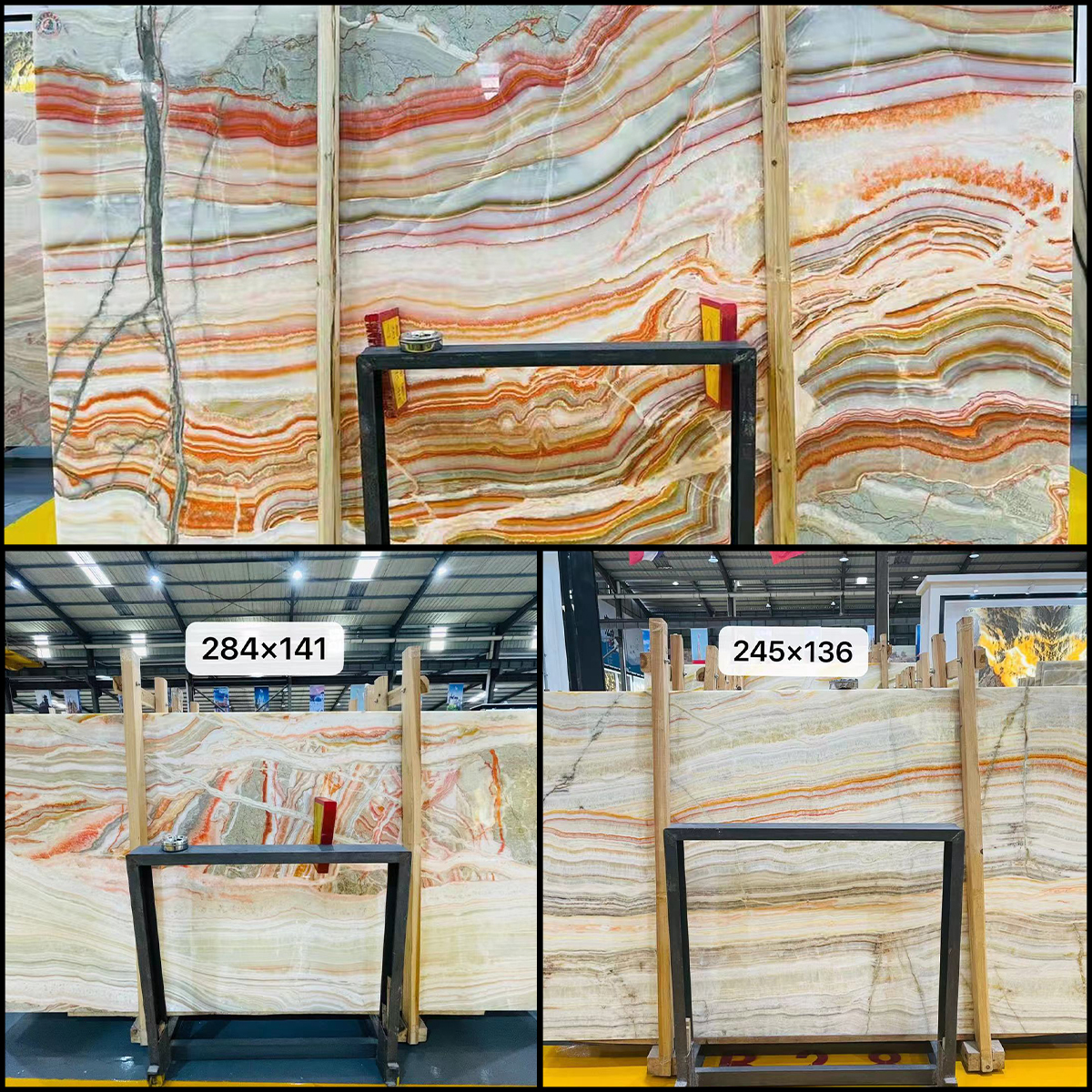 Rainbow Onyx slab for wall, tile and vanity
