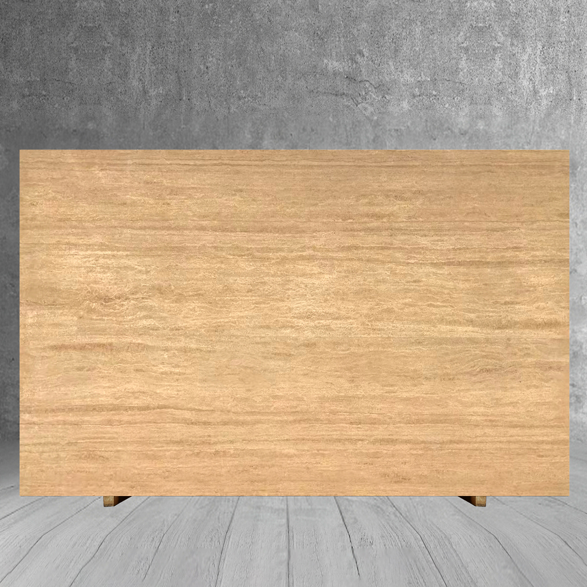 Luxury Wabi-sabi Style Yellow Travertine Slab Fo