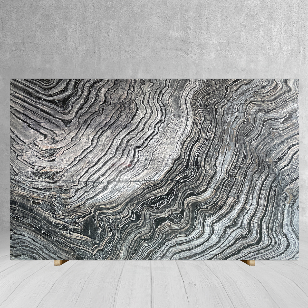 Luxury Black Woodgrain Marble For Luxury Furniture Coffee Ta