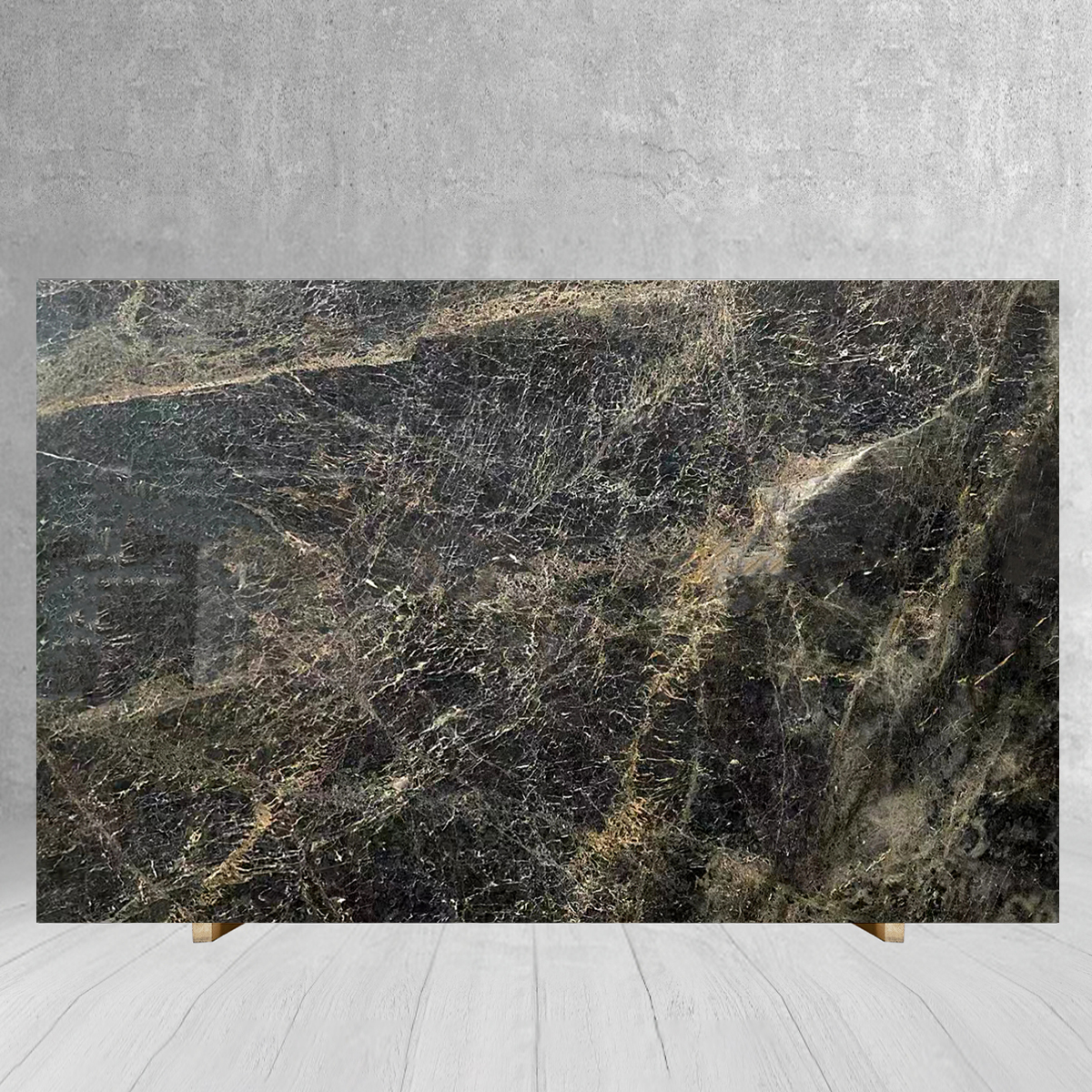 Luxury Black Blue Veins Marble Slab For Livingroom Floor Til