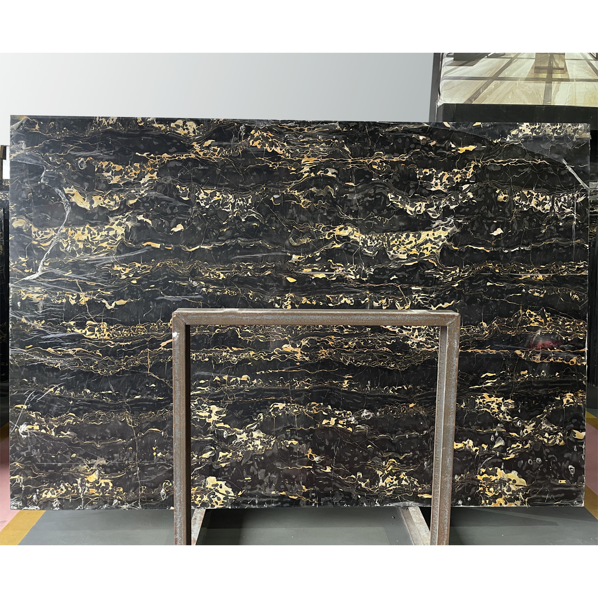 Athens Black Golden Flower Marble