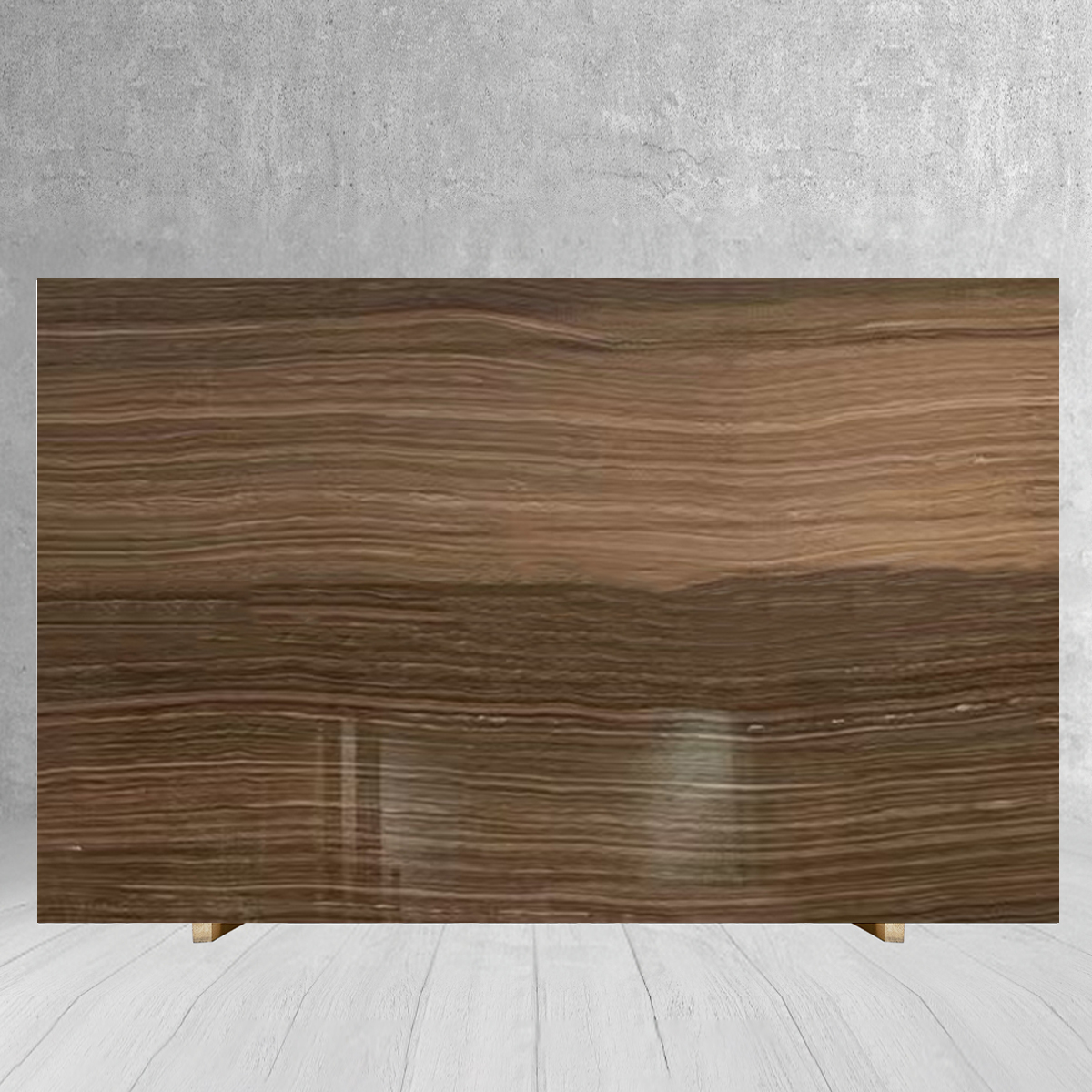 Royal Obama Woodgrain Brown Marble Slab For House Floor Tile