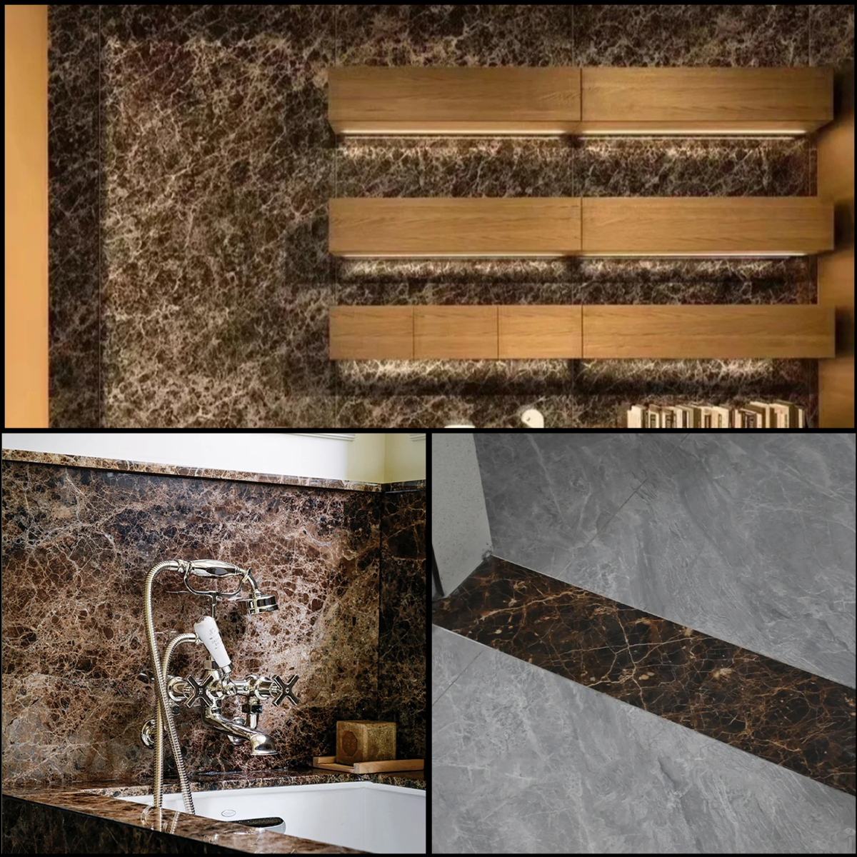 Dark Brown Net Marble