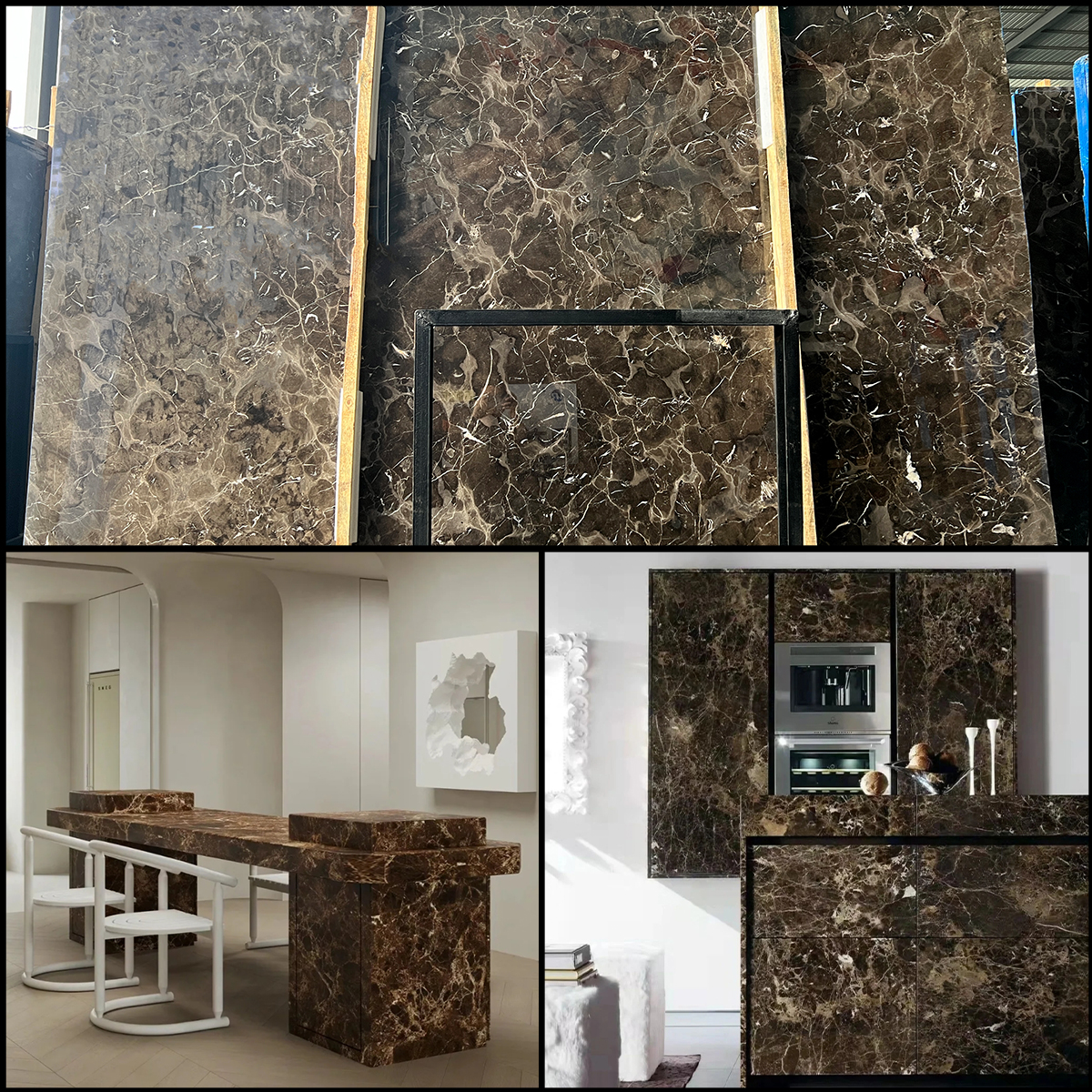 Dark Brown Net Marble