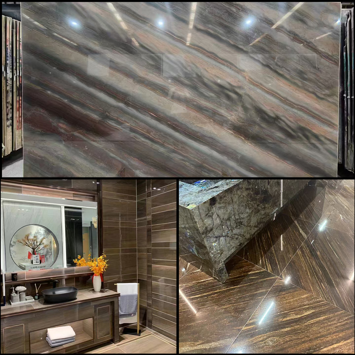 Tranquillity Brown Marble Slab