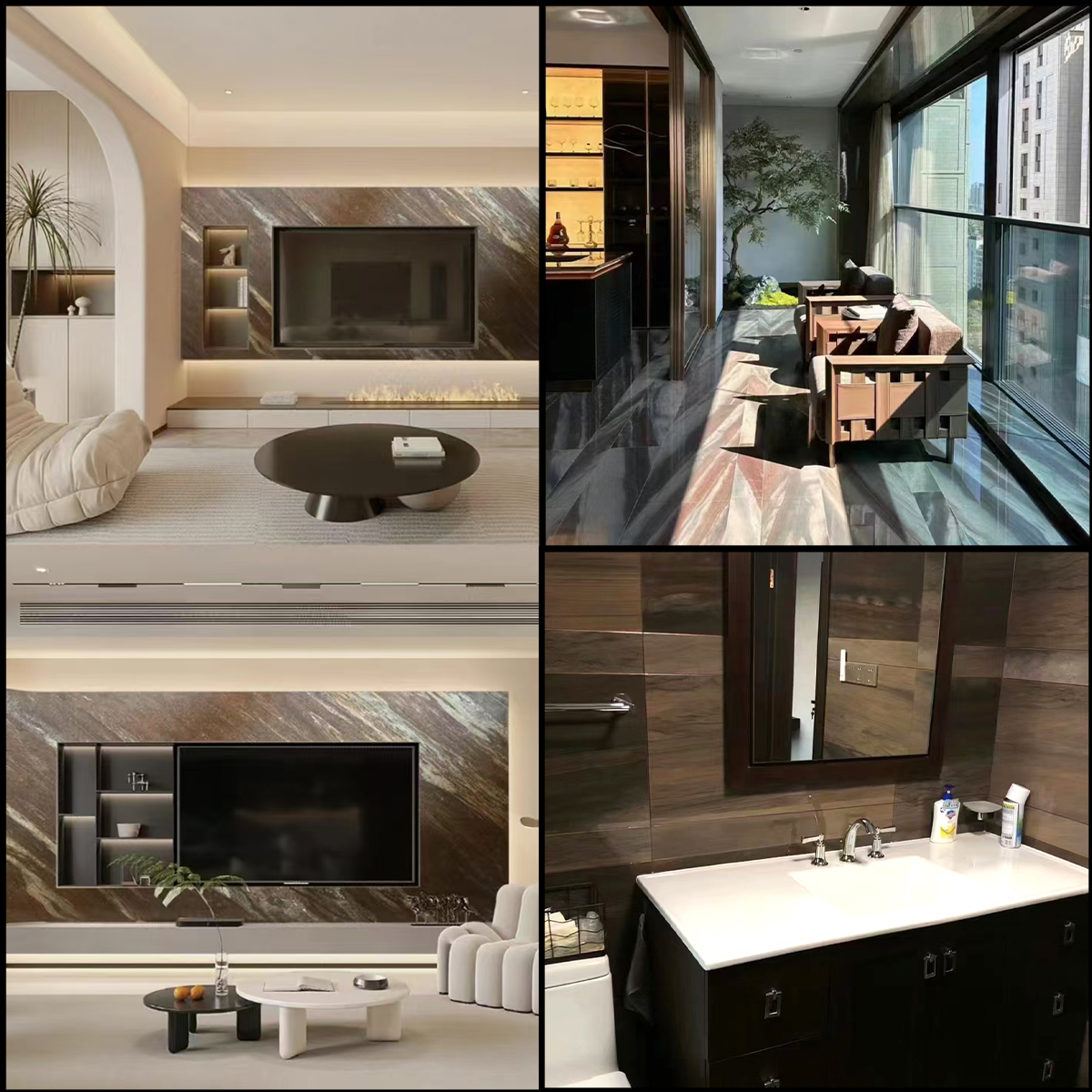 Tranquillity Brown Marble Slab