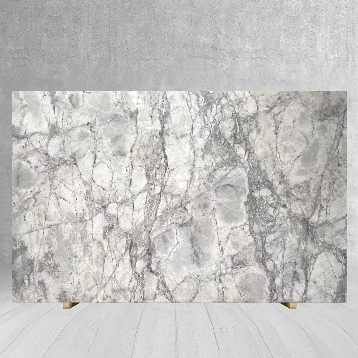Luxury Brazil Oreo Calactta Grey Marble Slab For Kitchen Isl