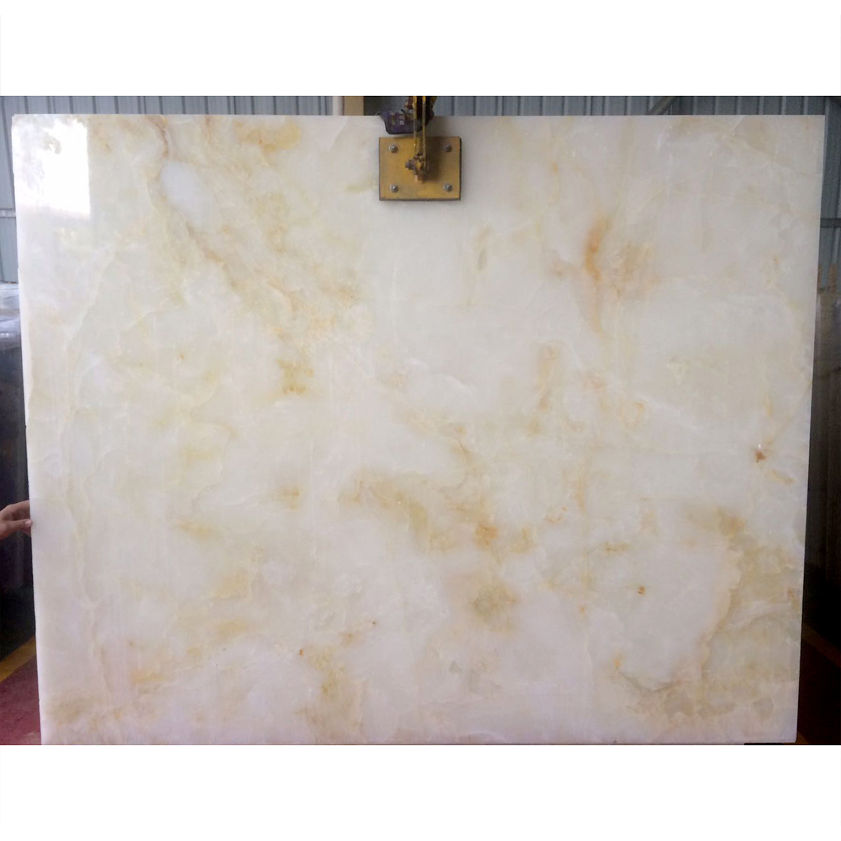 White Onyx with beige veins