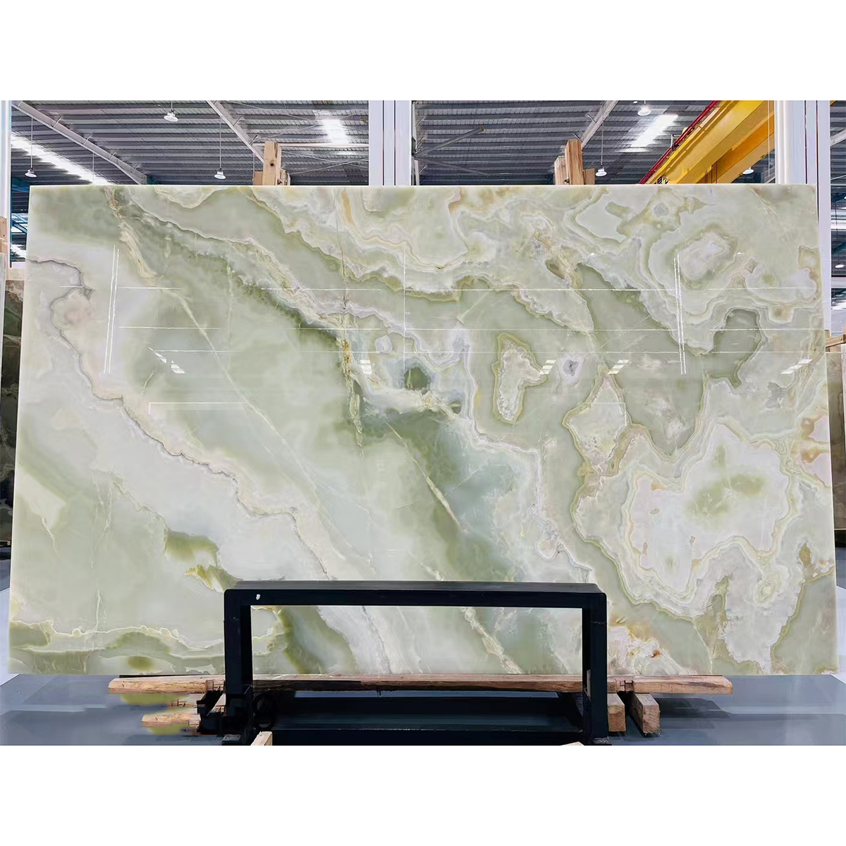 Cyan Green Onyx slab for vanity, wall and island