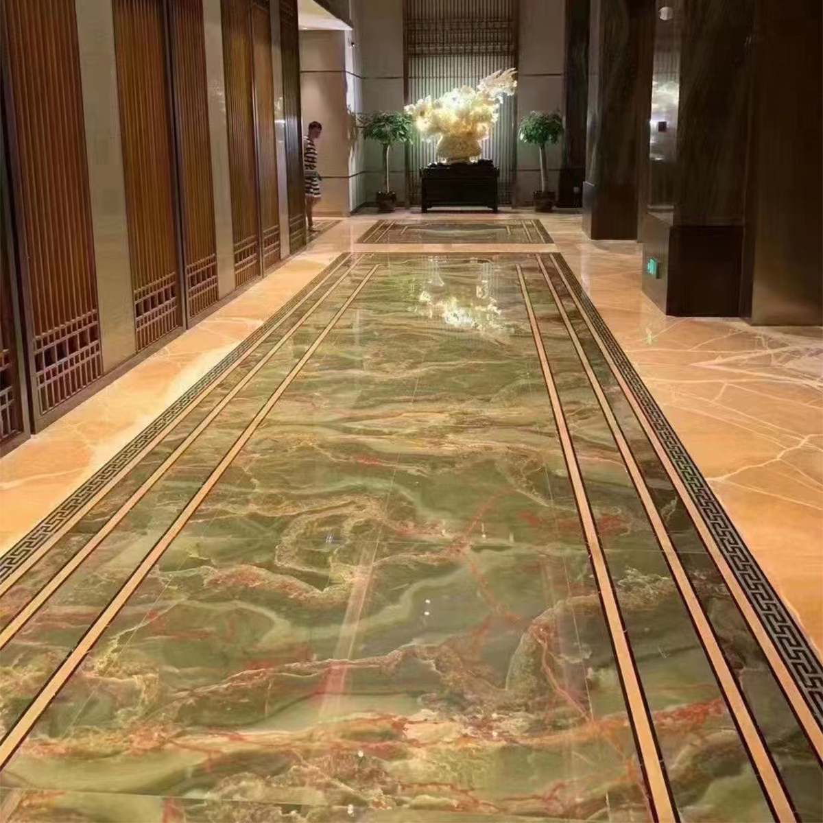 Green Jade Onyx slab for island, tile and furniture