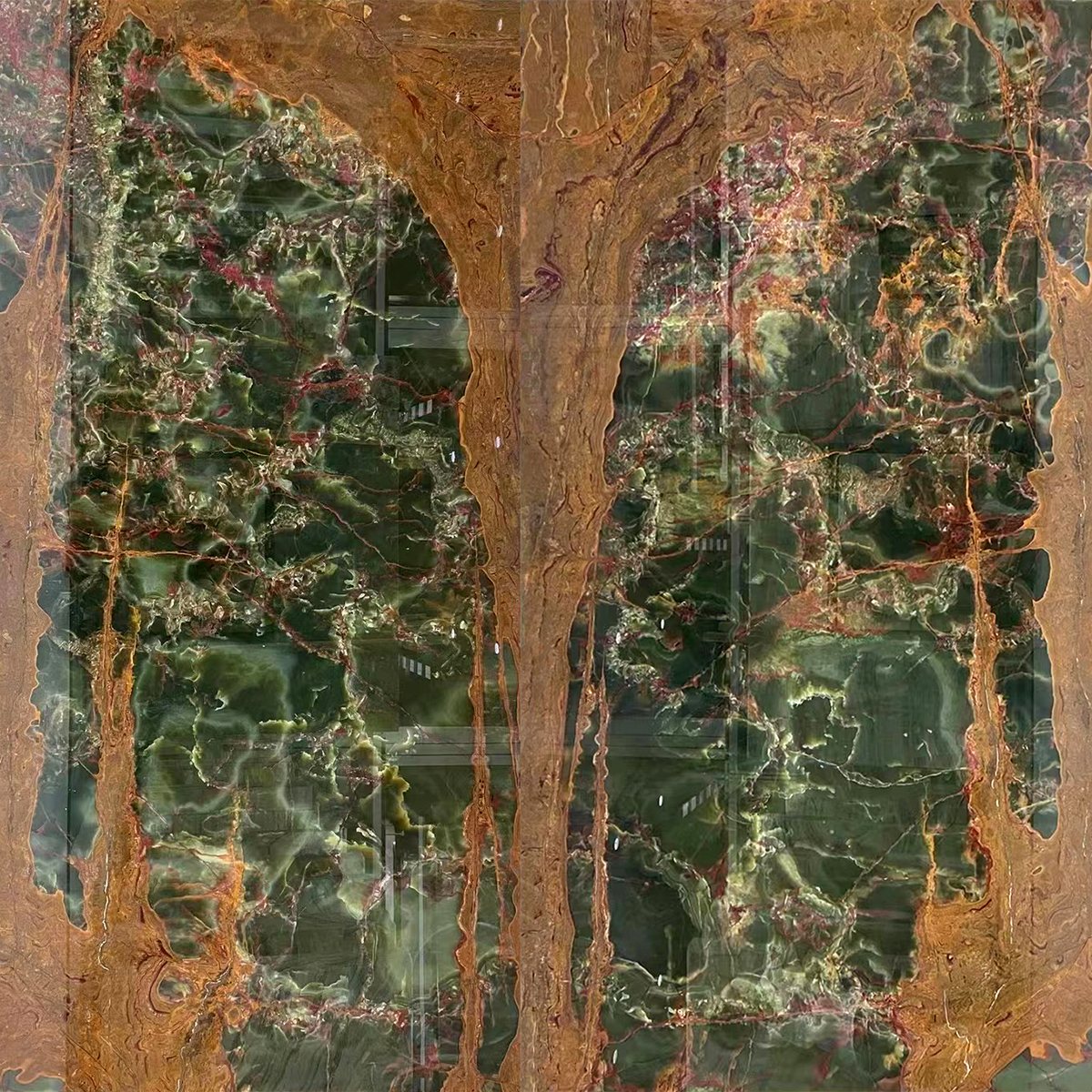 Green Jade Onyx slab for island, tile and furniture