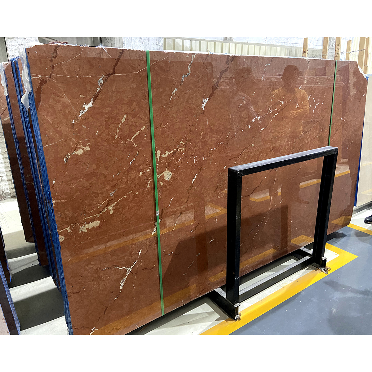 Orange Red Marble Slab