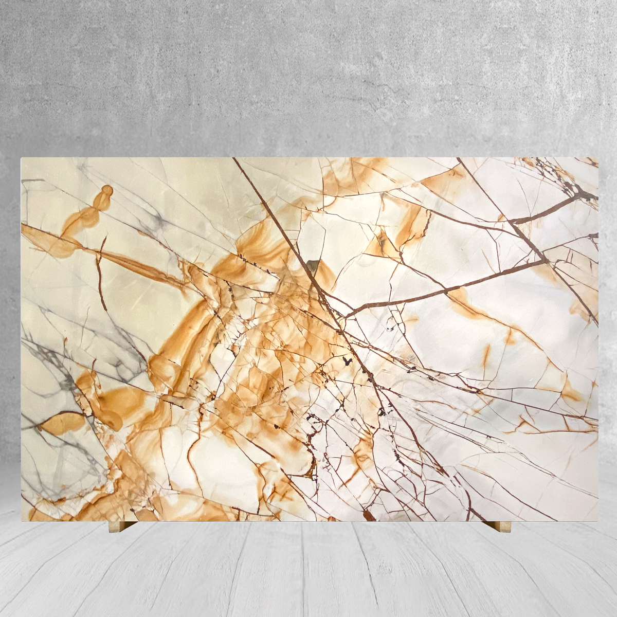 Luxury Golden Maple Leaf Gold Marble Slab For Villa Decoarti