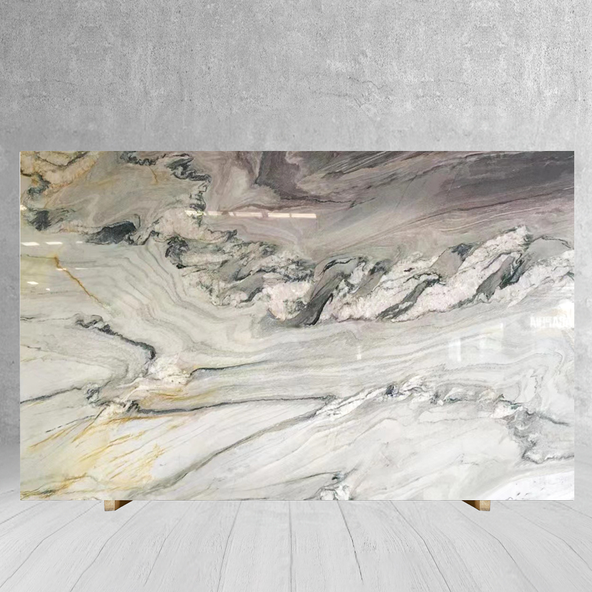 Natural Luxury Ocean Wave Marble Slab For Bathroom Floor Til