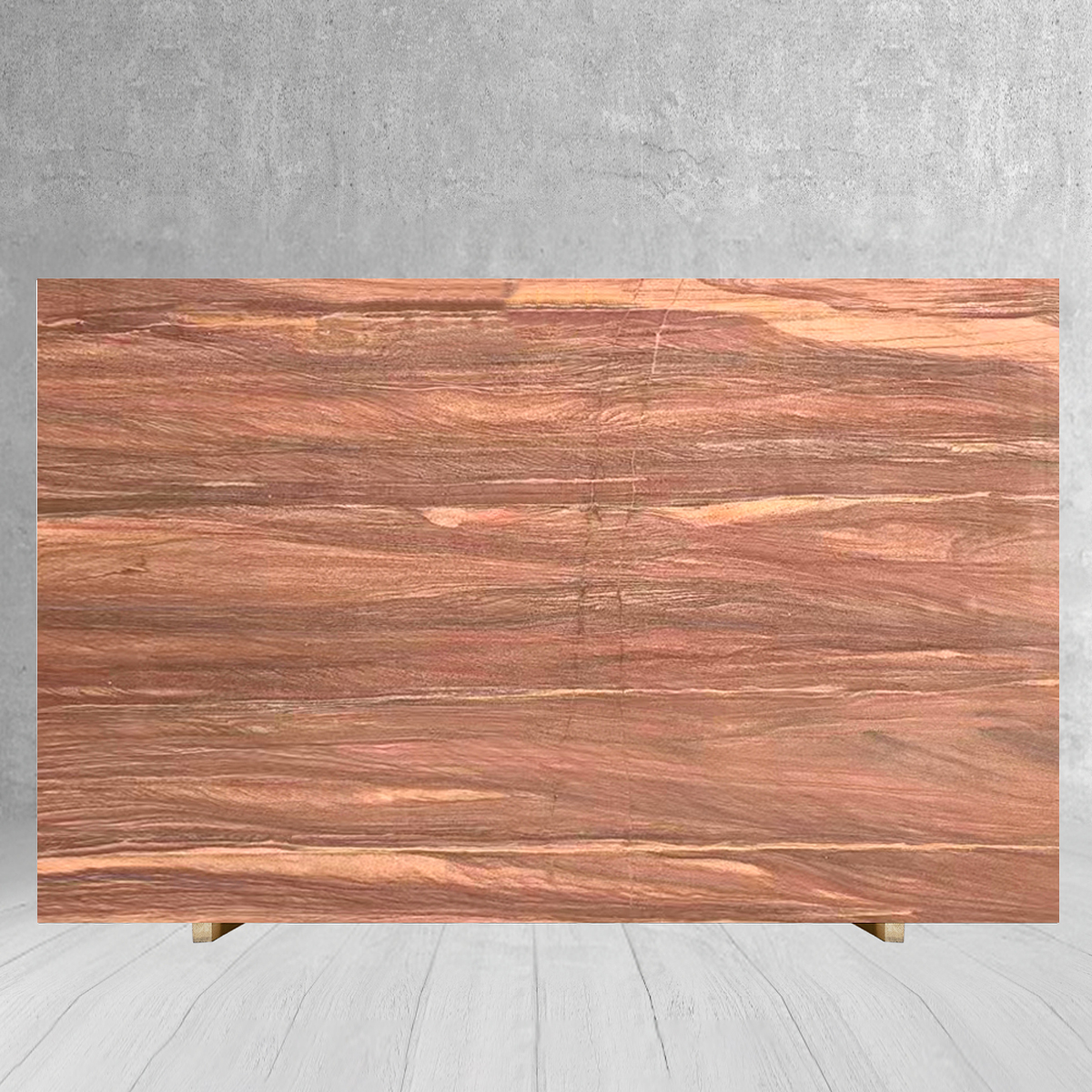Natural Sandalwood Grain Red Marble For Stone Porjects Villa