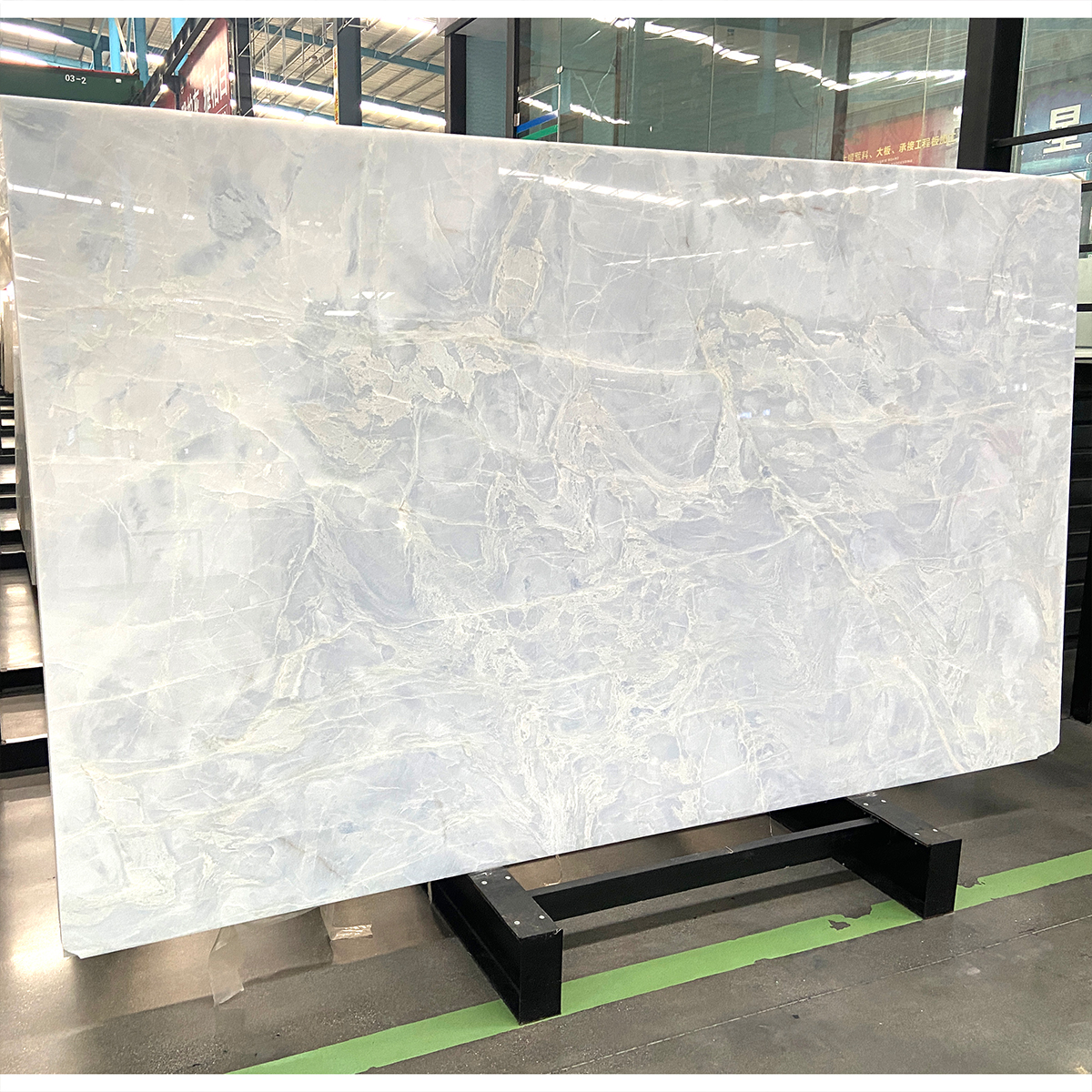 Sky White Blue Marble Slab