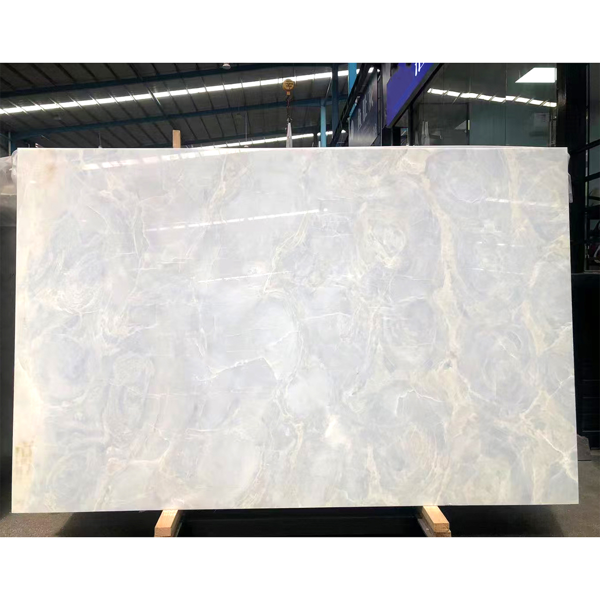 Sky White Blue Marble Slab