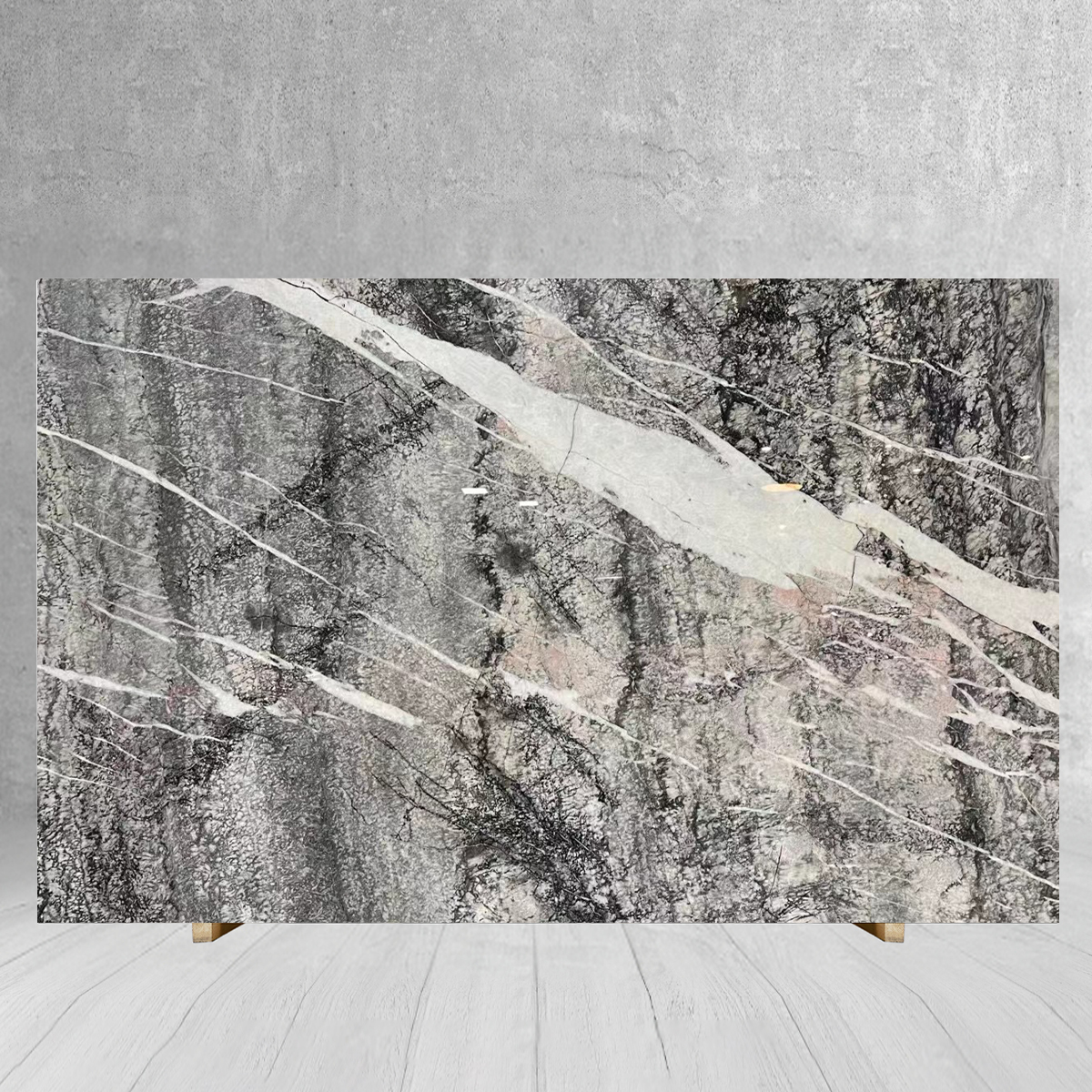 Luxury Stone Silver Cedar Marble SlabTiles For Livingroom Ba