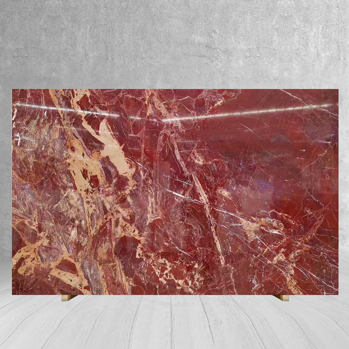 Natural Luxury Stone French Red Marble Slab For Kitchen Coun