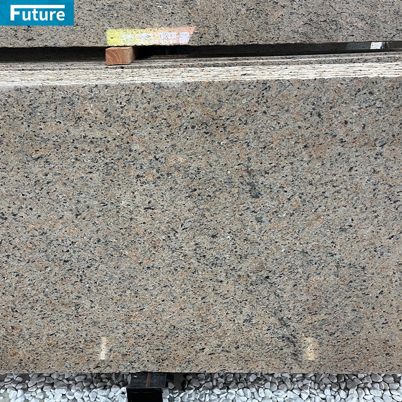 Verdy Yellow Flamed Granite Slab For Wall Veneer