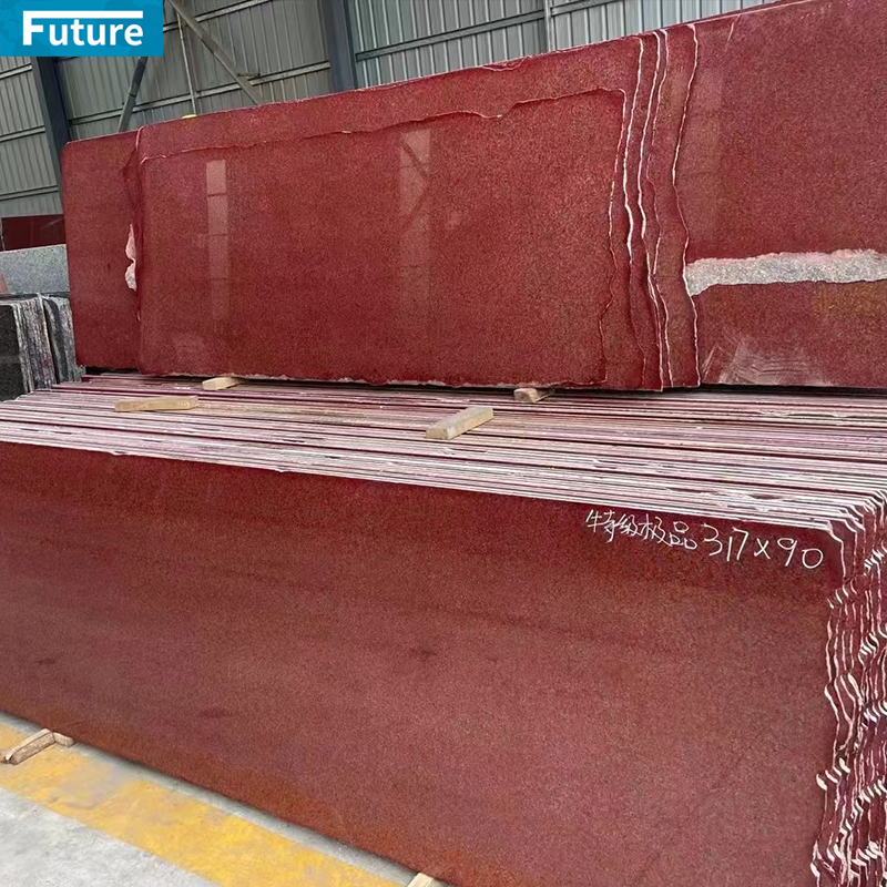 Indian OEM Red Granite Slab For Wall Veneer, Cei
