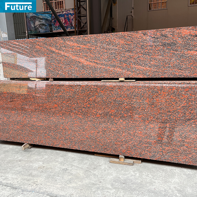 Red Purple Granite Slab For Wall Veneer, Ceiling