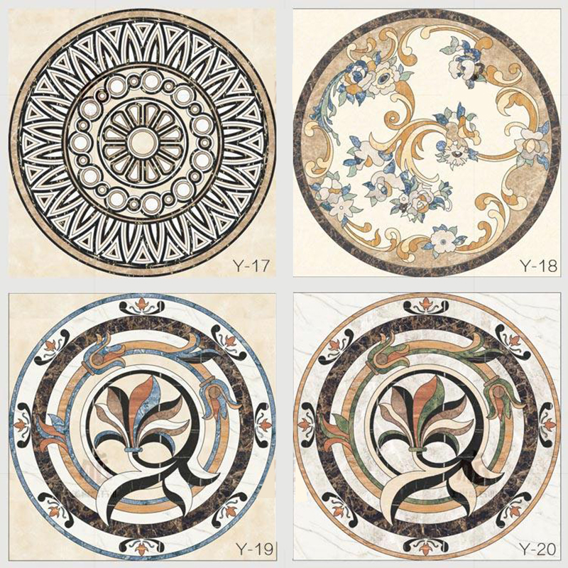 Natural Customized Color Size Waterjet Marble Wi