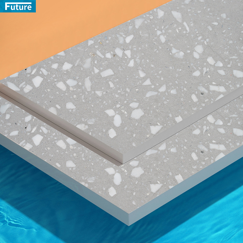 High Quality Home Decoration Precast Grey Terrazzo Tiles Cus