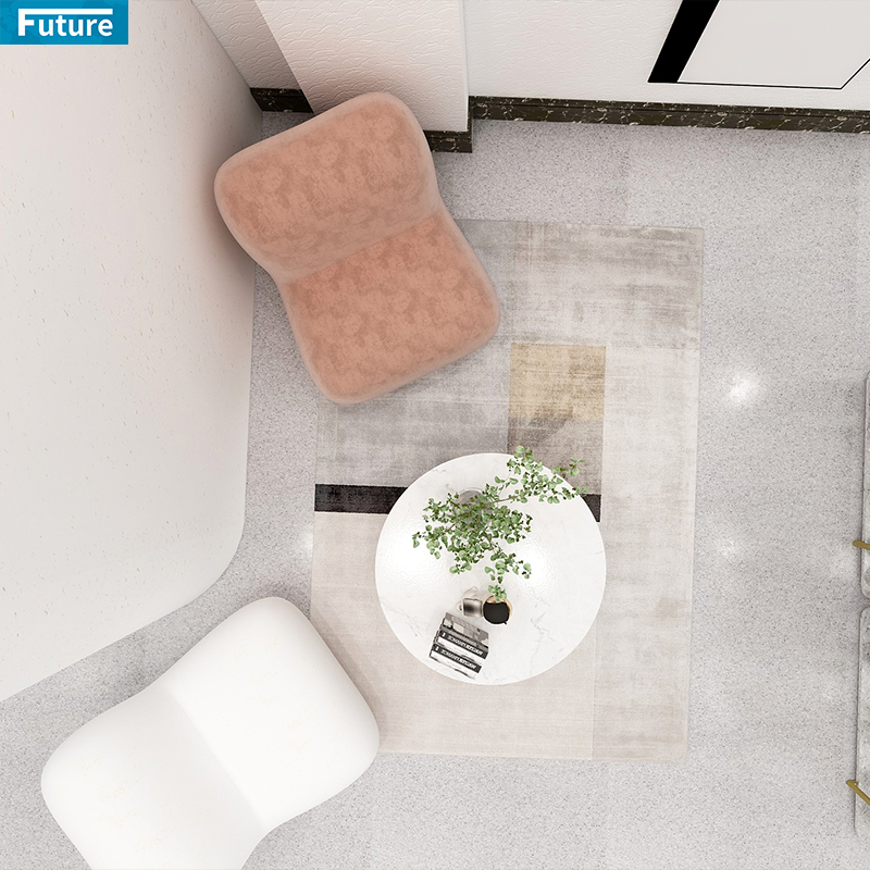 Pure white terrazzo tiles