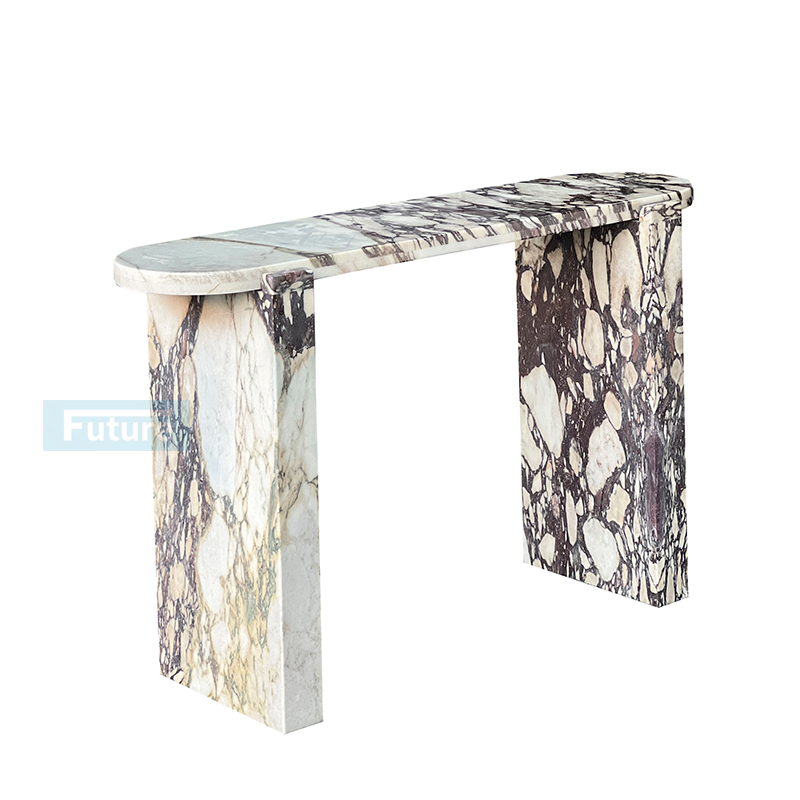 calacatta viola marble cosole table