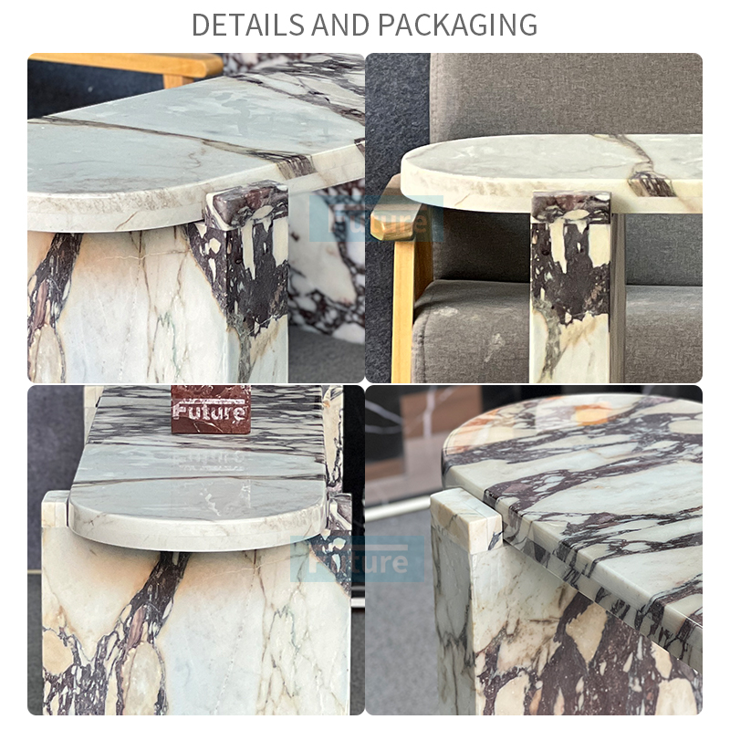 calacatta viola marble cosole table
