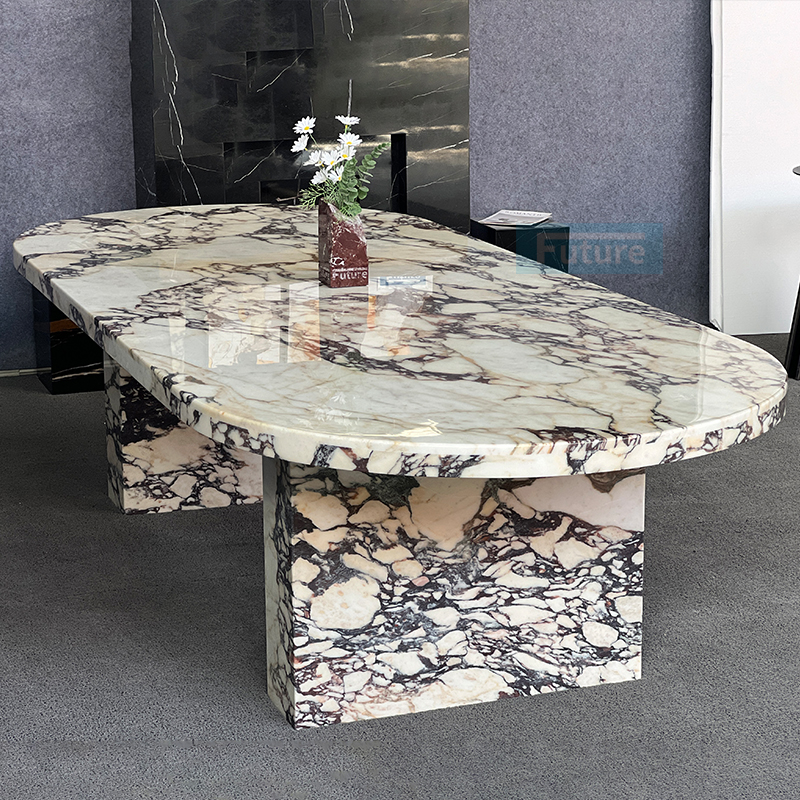 Calacatta Viola Marble Dining Table