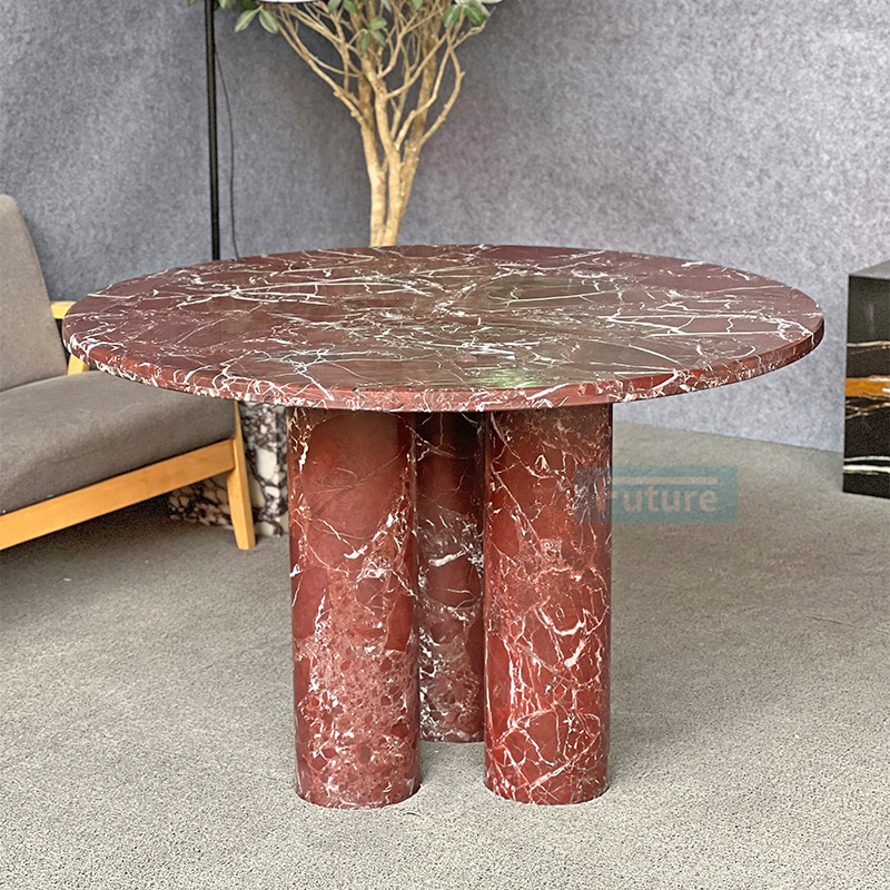 Rosa Levanto Red Marble Dining Table