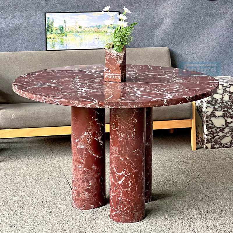 Rosa Levanto Red Marble Dining Table
