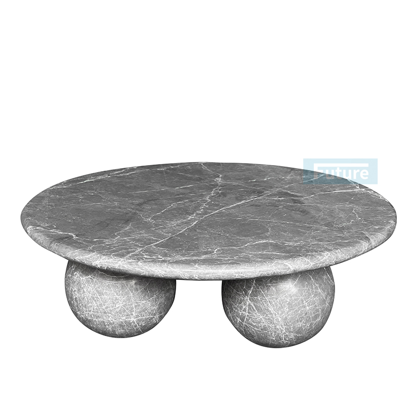 Hermes Gray Marble Coffee Table