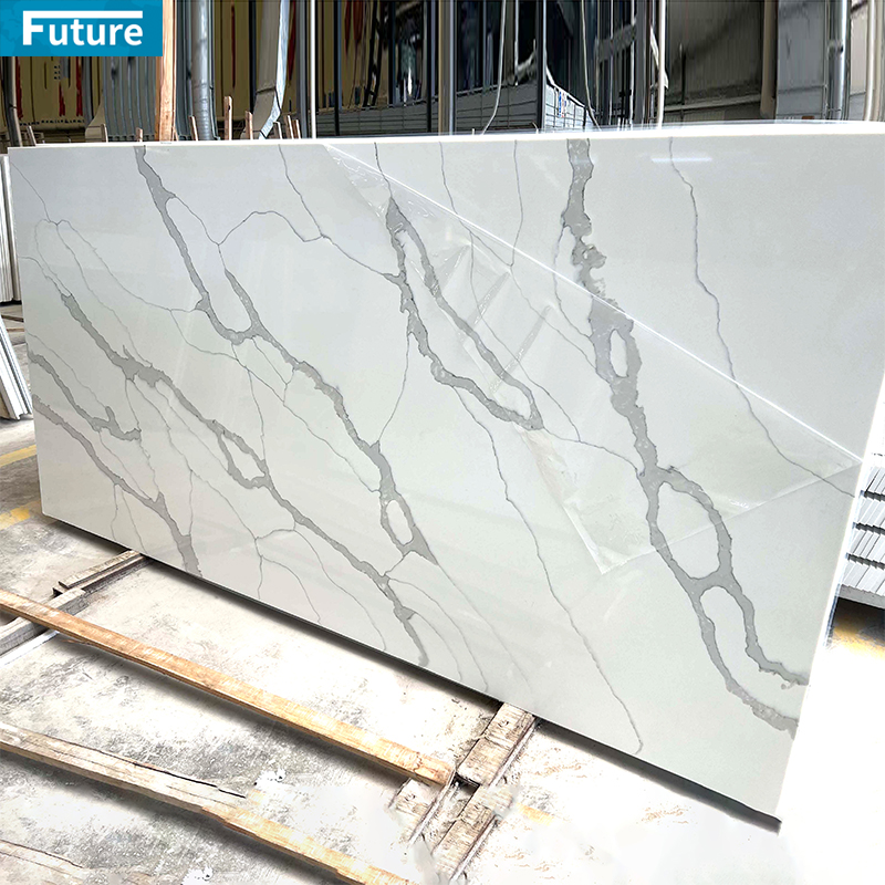Artificial Low Silica Stone Quartz Slab Kitchen Counter Top 