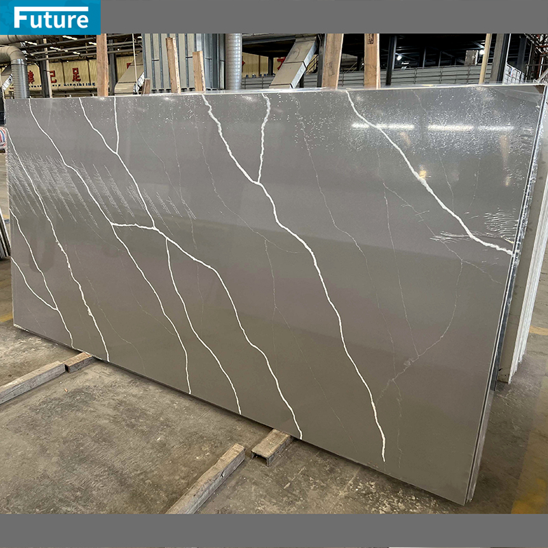 Customize Size Modern Grey Quartz Artificial Sto
