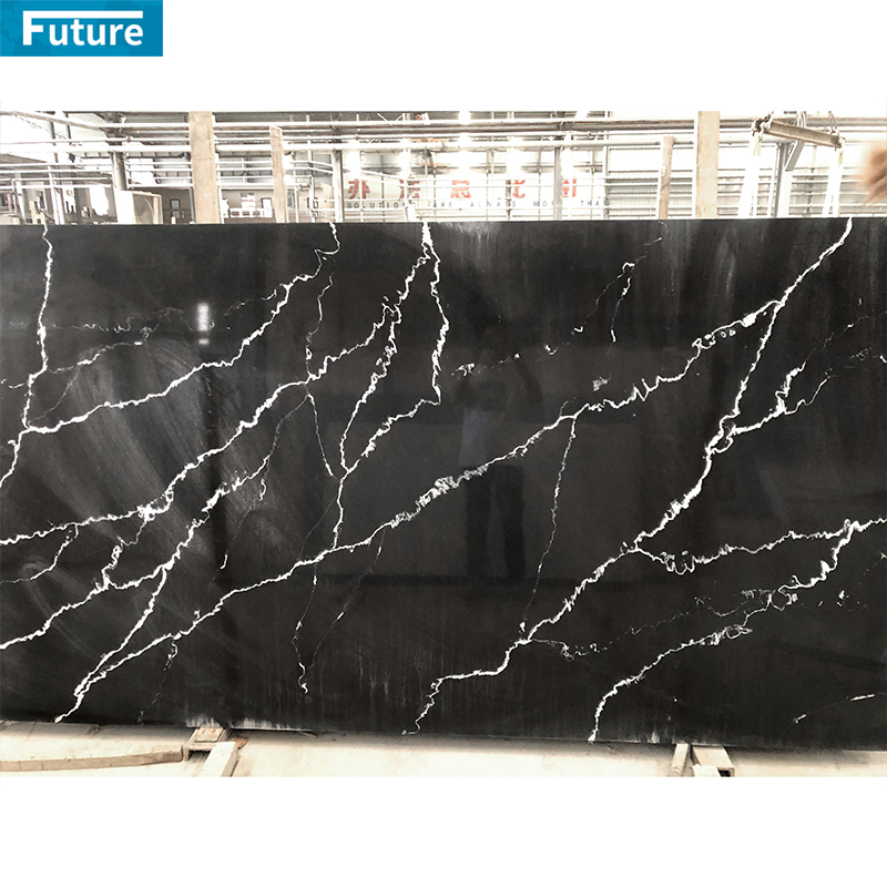 Durable Water-proof Zero Silica Stone Whie Black