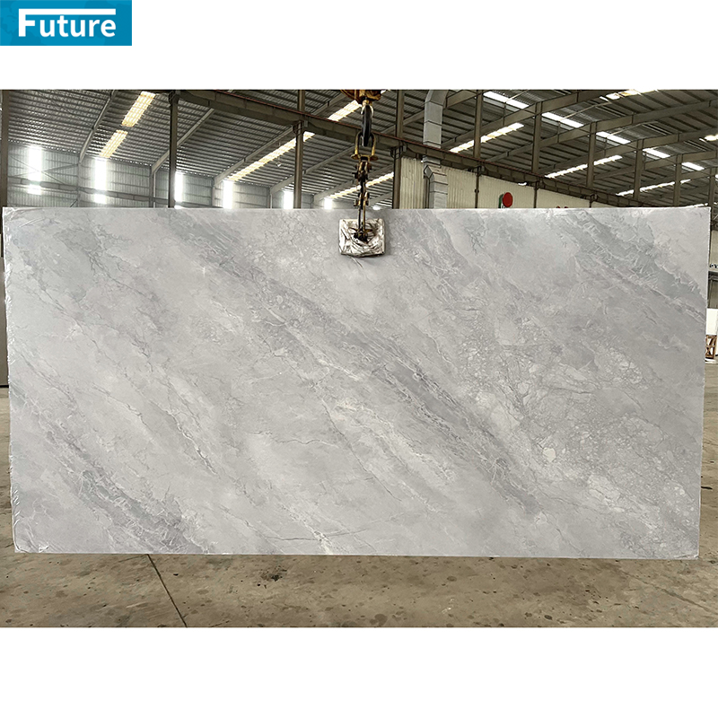 Luxury White Grey Artificial Quartz Stone Slab f