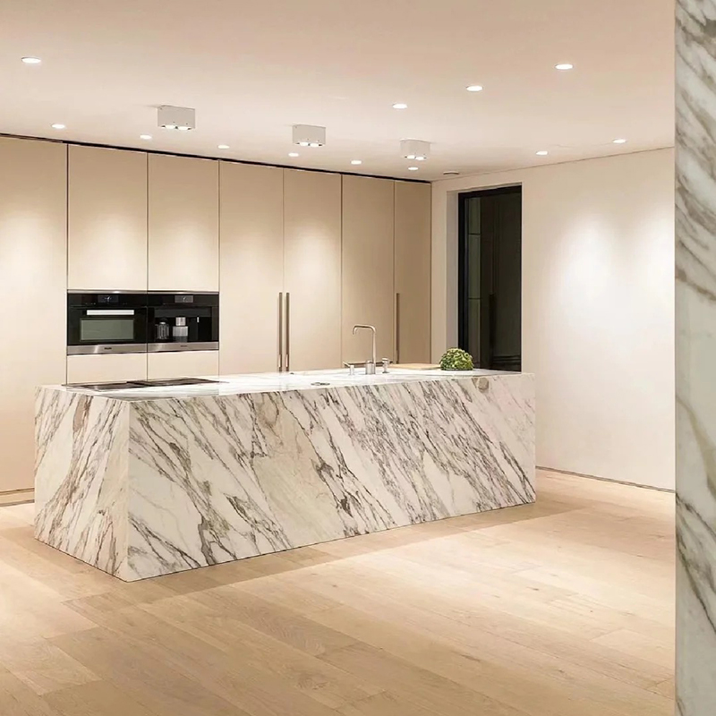Calacatta Viola marble crate packing reference for interior design project delivery